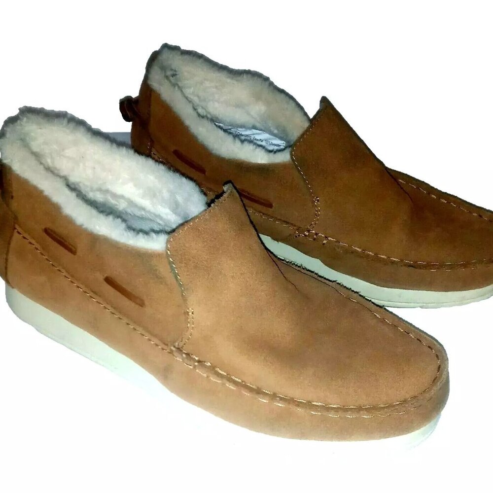 Sperry Moc sider size Men's Sz 9M faux fur lined  shoe  Women's Sz 10.5